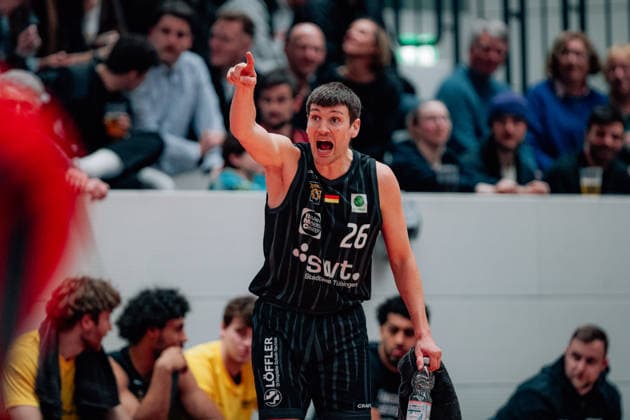 BB 2BL SBB Baskets Tigers Tuebingen Till Joscha Joenke Tigers Tuebingen during the 2025 2026 season in the 2 Barmer Basketball Bundesliga Pro A on matchday 28 between SBB Baskets and Tigers Tuebingen at Wolfgang Lakenmacher Halle on March 20, 2026 in Magdeburg, Sachsen Anhalt, Germany