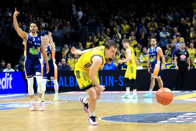 DEU, easyCredit BBL, ALBA vs Rostock Seawolves, 20 03 2026, Uber Arena, Berlin, DEU, easyCredit BBL, ALBA vs Rostock Seawolves, in the picture Moses Wood ALBA Berlin 11 nordphotoxGmbHx xEngler nph00076