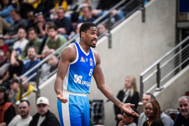 William Christmas Frankfurt Skyliners, 08 visibly dissatisfied GER, MHP Riesen Ludwigsburg vs Skyliners Frankfurt, Basketball Bundesliga, easycredit BBL, 25 Matchday, Season 2025 2026, 20 03 2026 GER, MHP Riesen Ludwigsburg vs Skyliners Frankfurt, Basketball Bundesliga, easycredit BBL, 25 Matchday, Season 2025 2026, 20 03 2026 Ludwigsburg Copyright: xSandyxDinkelackerx EP_SDR