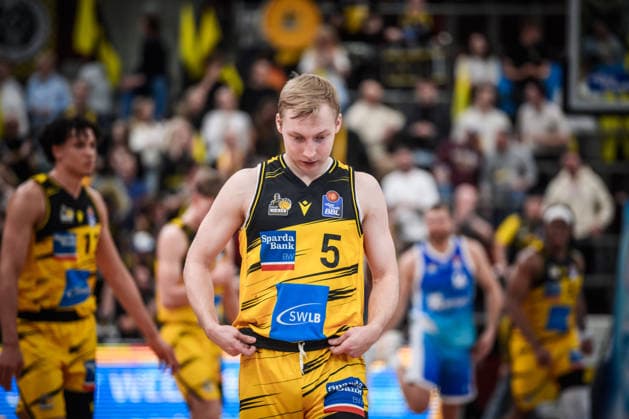 Toms Skuja MHP RIESEN Ludwigsburg, 05 pensive, concentrated GER, MHP Riesen Ludwigsburg vs Skyliners Frankfurt, Basketball Bundesliga, easycredit BBL, 25 Matchday, Season 2025 2026, 20 03 2026 GER, MHP Riesen Ludwigsburg vs Skyliners Frankfurt, Basketball Bundesliga, easycredit BBL, 25 Matchday, Season 2025 2026, 20 03 2026 Ludwigsburg Copyright: xSandyxDinkelackerx EP_SDR
