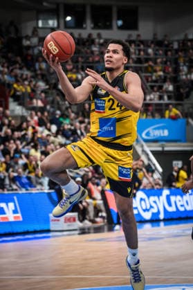 Brandon Tischler MHP RIESEN Ludwigsburg, 24 GER, MHP Riesen Ludwigsburg vs Skyliners Frankfurt, Basketball Bundesliga, easycredit BBL, 25 Matchday, Season 2025 2026, 20 03 2026 GER, MHP Riesen Ludwigsburg vs Skyliners Frankfurt, Basketball Bundesliga, easycredit BBL, 25 Matchday, Season 2025 2026, 20 03 2026 Ludwigsburg Copyright: xSandyxDinkelackerx EP_SDR