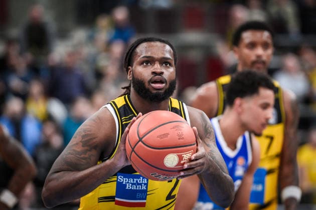 Traveon Buchanan MHP RIESEN Ludwigsburg, 02 Free Throw GER, MHP Riesen Ludwigsburg vs Skyliners Frankfurt, Basketball Bundesliga, easycredit BBL, 25 Matchday, Season 2025 2026, 20 03 2026 GER, MHP Riesen Ludwigsburg vs Skyliners Frankfurt, Basketball Bundesliga, easycredit BBL, 25 Matchday, Season 2025 2026, 20 03 2026 Ludwigsburg Copyright: xSandyxDinkelackerx EP_SDR