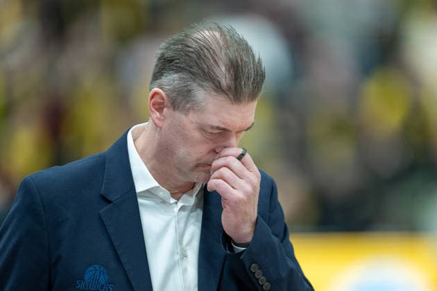 Klaus Perwas Frankfurt Skyliners, Head Coach , GER, MHP Riesen vs Skyliners Frankfurt, Basketball Bundesliga, easycredit BBL, 25 Matchday, Season 2025 2026, 20 03 2026, GER, MHP Riesen vs Skyliners Frankfurt, Basketball Bundesliga, easycredit BBL, 25 Matchday, Season 2025 2026, 20 03 2026 Ludwigsburg Copyright: xEibner-Pressefoto SaschaxWaltherx EP_EER