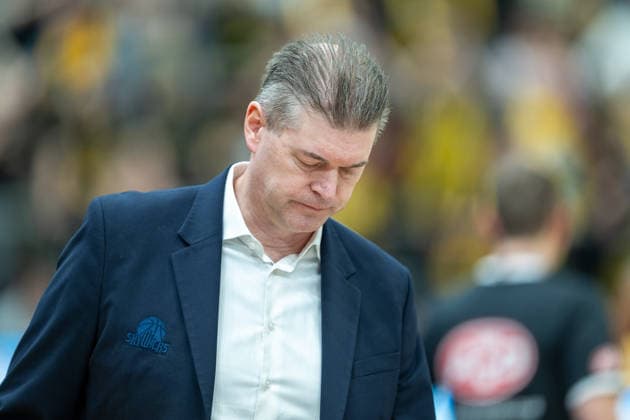 Klaus Perwas Frankfurt Skyliners, Head Coach , GER, MHP Riesen vs Skyliners Frankfurt, Basketball Bundesliga, easycredit BBL, 25 Matchday, Season 2025 2026, 20 03 2026, GER, MHP Riesen vs Skyliners Frankfurt, Basketball Bundesliga, easycredit BBL, 25 Matchday, Season 2025 2026, 20 03 2026 Ludwigsburg Copyright: xEibner-Pressefoto SaschaxWaltherx EP_EER