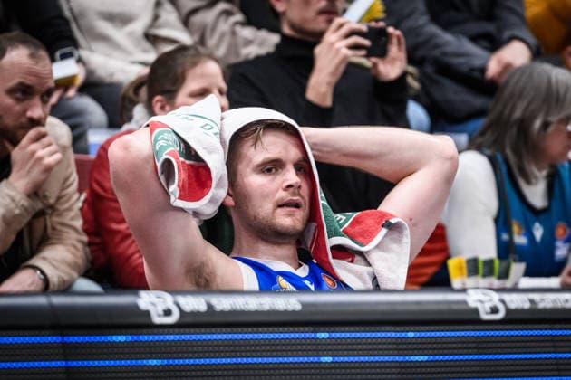 Till Pape Frankfurt Skyliners, 19 visibly frustrated, disappointed GER, MHP Riesen Ludwigsburg vs Skyliners Frankfurt, Basketball Bundesliga, easycredit BBL, 25 Matchday, Season 2025 2026, 20 03 2026 GER, MHP Riesen Ludwigsburg vs Skyliners Frankfurt, Basketball Bundesliga, easycredit BBL, 25 Matchday, Season 2025 2026, 20 03 2026 Ludwigsburg Copyright: xSandyxDinkelackerx EP_SDR