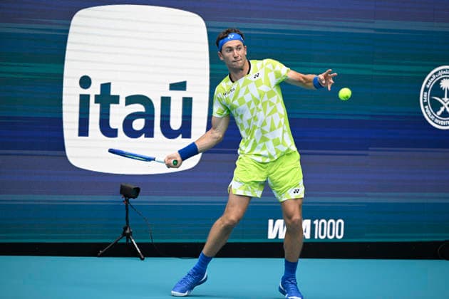 March 20, 2026, Miami Gardens, Florida, USA: Casper Ruud (NOR) plays in the 2nd round men s singles match, at the Miami Open on March 20, 2026, at Hard Rock Stadium in Miami Gardens, Florida. 2026 Miami Open, Miami Gardens, USA - 30 Mar 2026 - ZUMAsd3_ 20260320_znp_sd3_029 Copyright: xMichelexEvexSandbergx