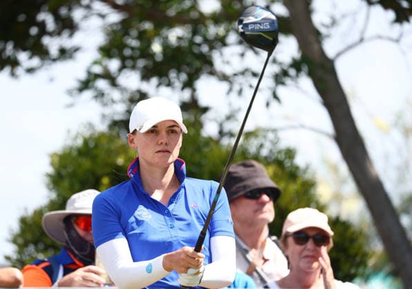 GOLF AUSTRALIAN WPGA, Switzerland s Vanessa Knecht tees off on the 1st hole during the 3rd round of the 2026 Australian WPGA Championship at Sanctuary Cove Golf and Country Club on the Gold Coast, Saturday March 21, 2026. ( NO ARCHIVING, EDITORIAL USE ONLY GOLD COAST QUEENSLAND AUSTRALIA  Copyright: xx 20260321184276219512