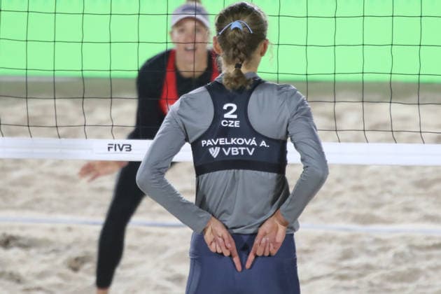 March 20, 2026, Tlaxcala, Ciudad de Mexico, Mexico: Anna Pavelkova of Czech Republic makes a sign during the match of round of 16 between Czech Republic and Germany for the Women s 2026 Volleyball World Beach Pro Tour. on March 20, 2026 in Tlaxcala, Mexico. Tlaxcala Mexico - ZUMAe321 20260320_zsa_e321_118 Copyright: xEssenexHernandezx