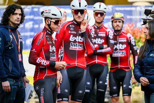 Milan Sanremo 2026 Cycling Race SANREMO, ITALY - MARCH 21 : Berckmoes Jenno (BEL) of Lotto Intermarche before the start of the race during the 117th edition of Milan Sanremo an UCI World Tour 1.UWT one day cycling road race for Men Elite of 298 km with start in Pavia and finish in Sanremo on March 21, 2026 in Sanremo, Italy, 21 03 2026 ( Motordriver Guy De Vuyst - Sanremo Italy  Copyright: xNicoxVereeckenx