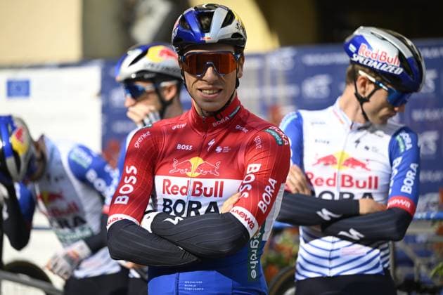 Milan Sanremo 2026 Cycling Race SANREMO, ITALY - MARCH 21 : Van Poppel Danny (NED) of Red Bull - BORA - Hansgrohe before the start of the race during the 117th edition of Milan Sanremo an UCI World Tour 1.UWT one day cycling road race for Men Elite of 298 km with start in Pavia and finish in Sanremo on March 21, 2026 in Sanremo, Italy, 21 03 2026 ( Motordriver Guy De Vuyst - Sanremo Italy  Copyright: xNicoxVereeckenx