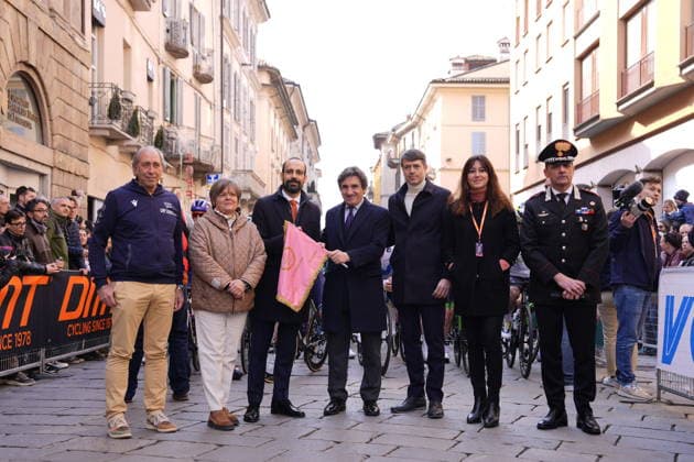 Urbano Cairo during the men s elite race of the Milano-Sanremo one day cycling race (298 km) from Pavia to Sanremo - North West Italy - March 20, 2026. - cycling .  Copyright: xFabioxFerrari LaPressex
