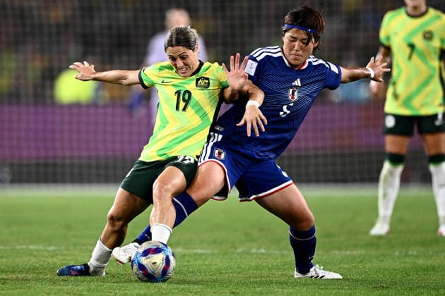 SOCCER ASIAN CUP WOMEN FINAL, Katrina Gorry of the Matildas competes for possession with Hana Takahashi of Japan during the AFC Women™s Asian Cup Final match between Japan and Australia at Stadium Australia in Sydney, Saturday, March 21, 2026. ( NO ARCHIVING, EDITORIAL USE ONLY SYDNEY NEW SOUTH WALES AUSTRALIA  Copyright: xDANxHIMBRECHTSx 20260321183859695559