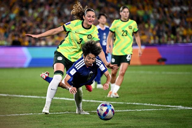 SOCCER ASIAN CUP WOMEN FINAL, Riko Ueki of Japan is tackled by Winonah Heatley of the Matildas during the AFC Women™s Asian Cup Final match between Japan and Australia at Stadium Australia in Sydney, Saturday, March 21, 2026. ( NO ARCHIVING, EDITORIAL USE ONLY SYDNEY NEW SOUTH WALES AUSTRALIA  Copyright: xDANxHIMBRECHTSx 20260321140301554568