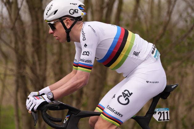 Tadej PogaÄar of UAE Team Emirates XRG during the men s elite race of the Milano-Sanremo one day cycling race (298 km) from Pavia to Sanremo - North West Italy - March 20, 2026. - cycling .  Copyright: xFabioxFerrari LaPressex