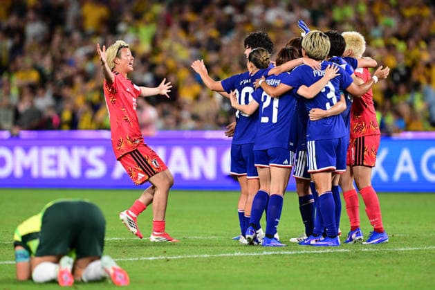 SOCCER ASIAN CUP WOMEN FINAL, Japan celebrates their win over Australia during the AFC Women™s Asian Cup Final match between Japan and Australia at Accor Stadium in Sydney, Saturday, March 21, 2026. ( NO ARCHIVING, EDITORIAL USE ONLY SYDNEY NEW SOUTH WALES AUSTRALIA  Copyright: xDEANxLEWINSx 20260321135747597603