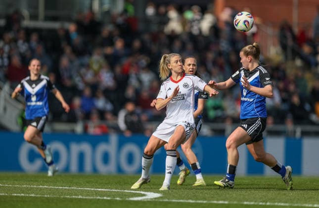 GER, Frankfurt, Eintracht Frankfurt vs Hamburger SV, Google Pixel Bundesliga, Football, DFB, Season 2025 2026, Stadion am Brentanobad, 21 Matchday in picture v l Rebecka Blomqvist Eintracht Frankfurt Women 28 DFB DFL REGULATIONS PROHIBIT ANY USE OF PHOTOGRAPHS AS IMAGE SEQUENCES AND OR QUASI VIDEO, 21 03 2026 Copyright: HMBxMedia HendrikxHamelau