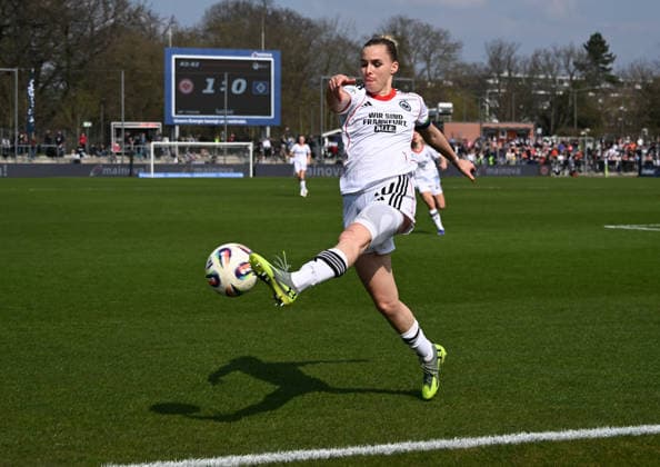 21 03 2026, xsltx, Soccer Google Pixel Women Bundesliga, Eintracht Frankfurt Hamburger SV v l DFL DFB REGULATIONS PROHIBIT ANY USE OF PHOTOGRAPHS as IMAGE SEQUENCES and or QUASI VIDEO