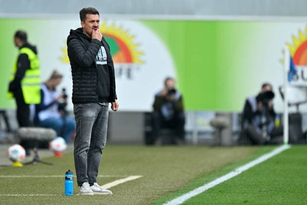 Paderborn, Home Deluxe Arena, 21 03 26, GER, Herren, 2 Bundesliga, Saison 2025 2026, SC Paderborn 07 Dynamo Dresden Bild Trainer Thomas STAMM Dresden DFL regulations prohibit any use of photographs as image sequences and or quasi video NRW Germany