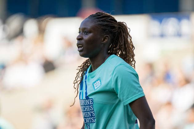 LONDON, ENGLAND - MARCH 21: Wassa Sangare of London City Lionesses during the Barclays Womens Super League match between London City Lionesses and Chelsea at the The Den on March 21, 2026 in London, England. (Photo by Claire Jeffrey Sports Press Photo) Copyright: xClairexJeffreyx xSPPx Sportspressphoto_SPR114841