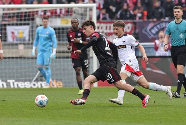 21 03 2026 Soccer Season 2025 2026 2 Soccer Bundesliga 27 Matchday 1 FC Nürnberg FCN Club 1 FC Kaiserslautern FCK Rote Roten Teufel Sportfoto Zink DaMa xdaxmax DFL regulations prohibit any use of photographs as image sequences and or quasi video only for editorial use Javier Fernandez 20, 1 FC Nürnberg FCN Naatan Skyttä 15, 1 FC Kaiserslautern FCK