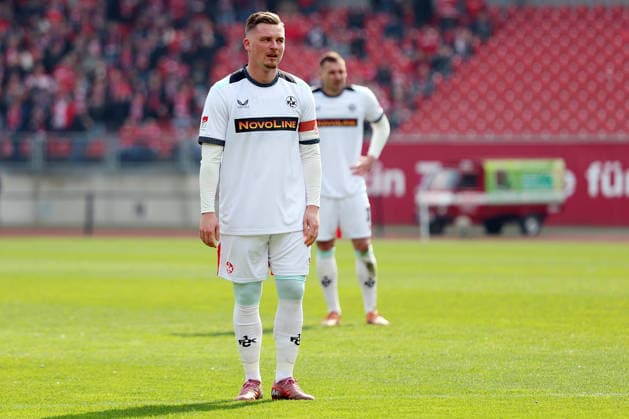 21 03 2026, xrekx, Fußball 2 Bundesliga, 1 FC Nuernberg 1 FC Kaiserslautern v l Marlon Ritter 1 FC Kaiserslautern enttaeuscht, enttäuscht, schaut enttaeuscht, niedergeschlagen, disappointed DFL DFB REGULATIONS PROHIBIT ANY USE OF PHOTOGRAPHS as IMAGE SEQUENCES and or QUASI VIDEO Nuernberg
