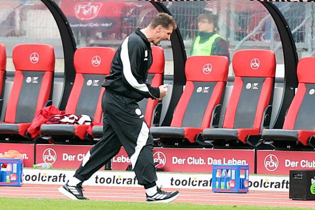 21 03 2026, xrekx, Fußball 2 Bundesliga, 1 FC Nuernberg 1 FC Kaiserslautern v l Miroslav Klose Trainer 1 FC Nuernberg celebrates Luka Lochoshvilis 3 0 1 FC Nuernberg DFL DFB REGULATIONS PROHIBIT ANY USE OF PHOTOGRAPHS as IMAGE SEQUENCES and or QUASI VIDEO Nuernberg
