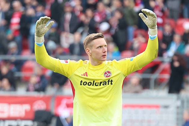 21 03 2026, xrekx, Fußball 2 Bundesliga, 1 FC Nuernberg 1 FC Kaiserslautern v l Jan Reichert 1 FC Nuernberg celebrates the 3 0 DFL DFB REGULATIONS PROHIBIT ANY USE OF PHOTOGRAPHS as IMAGE SEQUENCES and or QUASI VIDEO Nuernberg