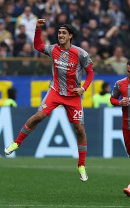 Exultation Cremonese™s Youssef Maleh goal during the Serie A soccer match between Parma and Cremonese at the Ennio Tardini Stadium in Parma - Saturday March 21, 2026. - Soccer .  Copyright: xGiannixSantandrea LaPressex