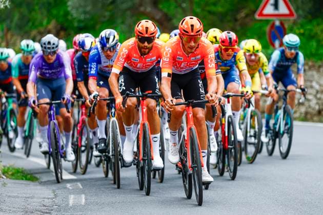 Milan Sanremo 2026 Cycling Race SANREMO, ITALY - MARCH 21 : Rider of Team INEOS Grenadiers during the 117th edition of Milan Sanremo an UCI World Tour 1.UWT one day cycling road race for Men Elite of 298 km with start in Pavia and finish in Sanremo on March 21, 2026 in Sanremo, Italy, 21 03 2026 ( Motordriver Guy De Vuyst - Sanremo Italy  Copyright: xLucaxBettinix