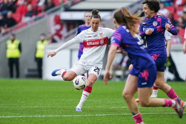 Nicole Billa VfB Stuttgart, 26 at shot, GER, VfB Stuttgart vs 1 FSV Mainz 05, Football, Women, 2 Bundesliga, Matchday 20, Season 2025 2026, 21 03 2026, GER, VfB Stuttgart vs 1 FSV Mainz 05, Football, Women, 2 Bundesliga, Matchday 20, Season 2025 2026, 21 03 2026 Stuttgart Copyright: xEibner-Pressefoto ChristianxLangx EP_CLG