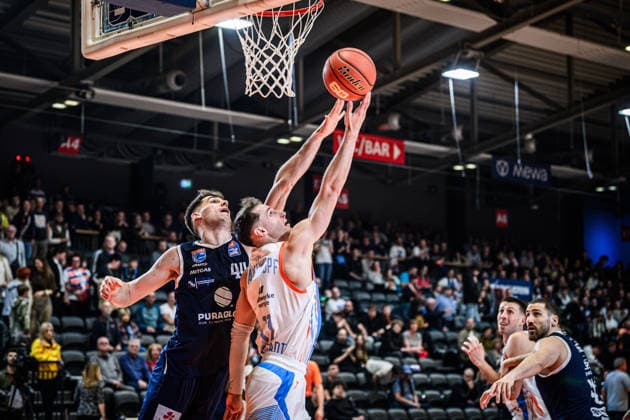 easycredit BBL Basketball Bundesliga 2025 2026 25 Matchday 21 03 2026 Science City Jena vs SYNTAINICS MBC v re Jack Pagenkopf Jena at the basketball against Jure Planinic MBC Sparkassen Arena