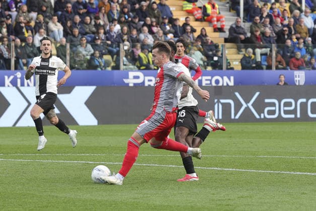 Jari Vandeputte of US Cremonese scores a goal during Parma Calcio vs US Cremonese, 30Â° Serie A Enilive 2025-26 game at Ennio Tardini stadium in Parma (PR), Italy, on March 21, 2026.  Copyright: xDavidexCasentini IPAxSportx xipa-agency.netx xx IPA_73235388 IPA_Agency_IPA73235388