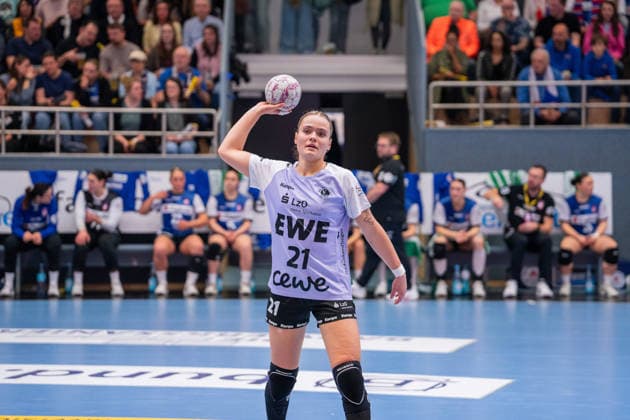 HSG Blomberg Lippe GER vs Vfl Oldenburg GER , Handball, 1 Handball Bundesliga Women, 20 Matchday, 21 3 2026, Season 2025 2026, Blomberg Joanna Granicka Vfl Oldenburg, 21 at the match setup Blomberg Sporthalle an der Ulmenallee Germany