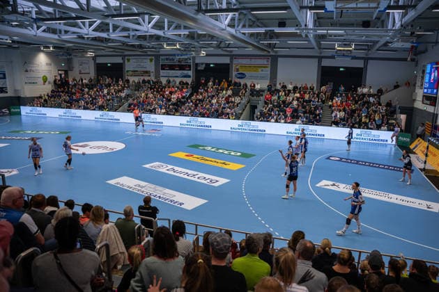 HSG Blomberg Lippe GER vs Vfl Oldenburg GER , Handball, 1 Handball Bundesliga Women, 20 Matchday, 21 3 2026, Season 2025 2026, Blomberg The inside of the Sporthalle an der Ulmenallee during the match Blomberg Sporthalle an der Ulmenallee Germany