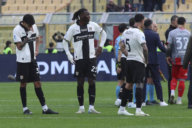 CALCIO - Serie A - Parma Calcio vs US Cremonese Parma players expresses disappointment at the end of Parma Calcio vs US Cremonese, 30Â° Serie A Enilive 2025-26 game at Ennio Tardini stadium in Parma (PR), Italy, on March 21, 2026. Parma Italy  Copyright: xIPAxSport ABACAx