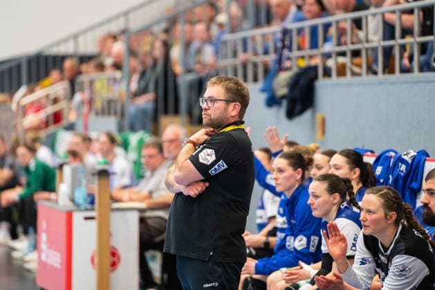 HSG Blomberg Lippe GER vs Vfl Oldenburg GER , Handball, 1 Handball Bundesliga Women, 20 Matchday, 21 3 2026, Season 2025 2026, Blomberg Steffen Birkner HSG Blomberg Lippe, Coach Blomberg Sporthalle an der Ulmenallee Germany