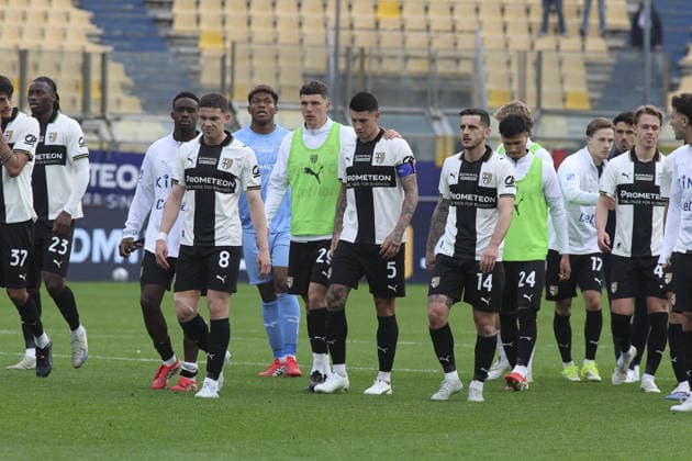 CALCIO - Serie A - Parma Calcio vs US Cremonese Parma players expresses disappointment at the end of Parma Calcio vs US Cremonese, 30Â° Serie A Enilive 2025-26 game at Ennio Tardini stadium in Parma (PR), Italy, on March 21, 2026. Parma Italy  Copyright: xIPAxSport ABACAx