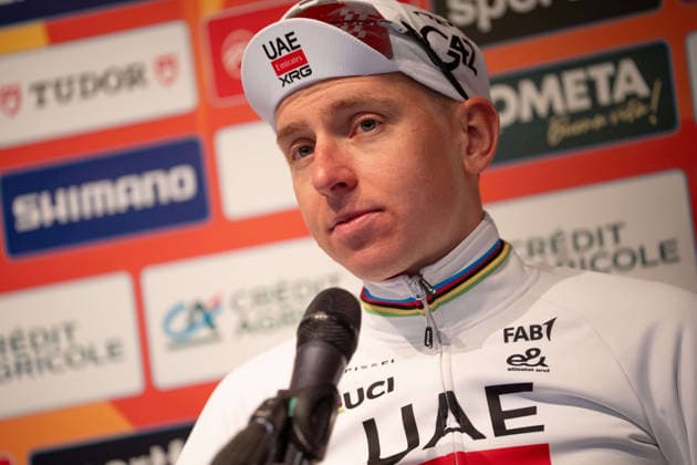 Tadej Poga?ar of UAE Team Emirates XRG press conference, PK, Pressekonferenz the 298-kilometer menÕs elite one-day Milano-Sanremo cycling race from Pavia to Sanremo, Italy, Saturday, March 21, 2026. - Cycling  Copyright: xMarcoxAlpozzi LaPressex