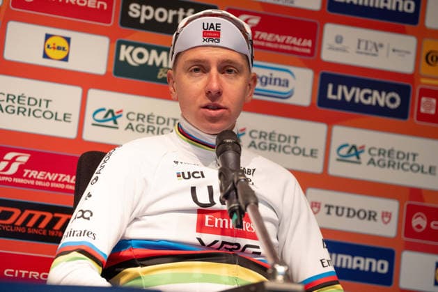 Tadej Poga?ar of UAE Team Emirates XRG press conference, PK, Pressekonferenz the 298-kilometer menÕs elite one-day Milano-Sanremo cycling race from Pavia to Sanremo, Italy, Saturday, March 21, 2026. - Cycling  Copyright: xMarcoxAlpozzi LaPressex