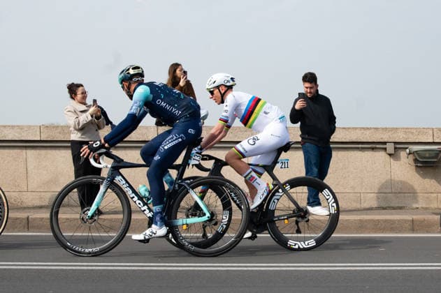 Start Of Milano Sanremo 2026 Tadej Pogacar of UAE Team Emirates at the team presentation of Milano-Sanremo 2026 in Pavia, Italy, on March 21, 2026. Pavia Italy  Copyright: xSilviaxColombox originalFilename:colombo-notitle260321_npSCw.jpg