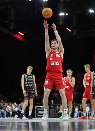 21 03 2026 Basketball Season 2025 2026 2 Bundesliga Pro A 28 Matchday Nuremberg Falcons Basketball Club NBC Uni Baskets Münster Sportfoto Zink DaMa xdaxmax Vincent John Friederici 30, Nuremberg Falcons BC NBC