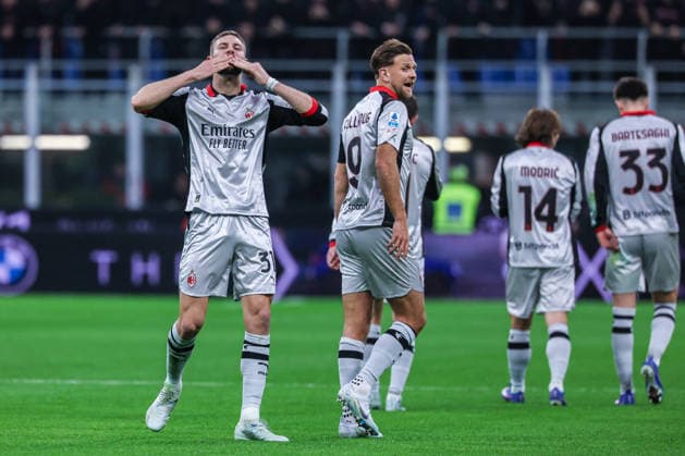 CALCIO - Serie A - AC Milan vs Torino FC Strahinja Pavlovic of AC Milan celebrates after scoring a goal during Serie A 2025 26 football match between AC Milan and Torino FC at San Siro Stadium in Milan Milan Italy  Copyright: xIPAxSport ABACAx