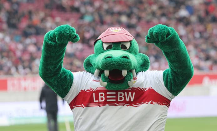 Stuttgart , Soccer Women 2 Bundesliga , VfB Stuttgart vs 1 FSV Mainz 05 , Mascot Fritzle