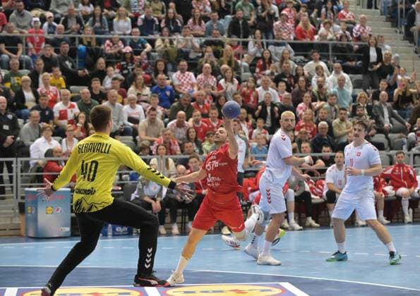 Croatia vs Switzerland Friendly Match 2026 , Sports Hall Gradski Vrt , Osijek, Croatia CRO , 21 03 2026 Filip Glavas Croatia 57 seen in action during Croatia vs Switzerland Friendly Match 2026 , Sports Hall Gradski Vrt , Osijek, Croatia CRO , 21 03 2026 Copyright: xBEAUTIFULxSPORTS Stanusicx