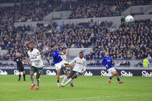 Fußball Premier League Everton gegen Chelsea 21. März 2026 Premier League Everton gegen Chelsea Iliman Ndiaye von Everton erzielt das dritte Tor Foto Simon Stacpoole Abseits Liverpool UK  Copyright: xSimonxStacpoolexOffside