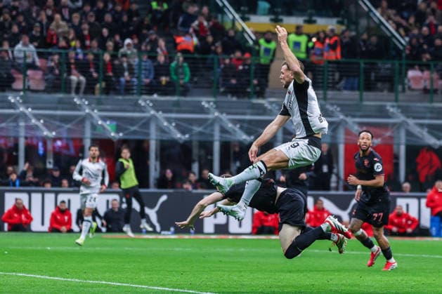 CALCIO - Serie A - AC Milan vs Torino FC Niclas Fullkrug of AC Milan seen in action during Serie A 2025 26 football match between AC Milan and Torino FC at San Siro Stadium in Milan Milan Italy  Copyright: xIPAxSport ABACAx