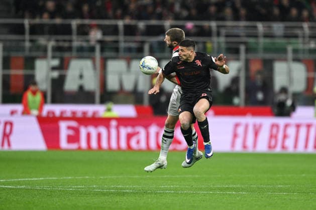 CALCIO - Serie A - AC Milan vs Torino FC Strahinja Pavlovic of AC Milan in action during the Italian Serie A football match between AC Milan and Torino FC on February 21th, Giuseppe Meazza San Siro Siro stadium in Milan, Italy Milan Italy  Copyright: xIPAxSport ABACAx