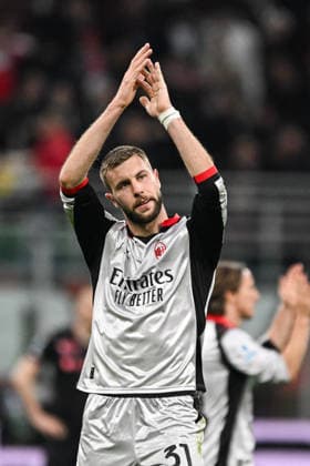 CALCIO - Serie A - AC Milan vs Torino FC Strahinja Pavlovic of AC Milan celebrating after a goal during the Italian Serie A football match between AC Milan and Torino FC on February 21th, Giuseppe Meazza San Siro Siro stadium in Milan, Italy Milan Italy  Copyright: xIPAxSport ABACAx