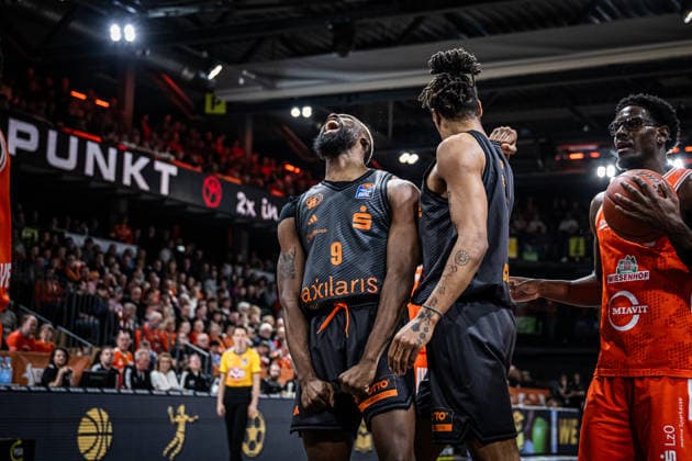 1 Basketball Bundesliga, easyCredit BBL, Season 2025 2026, Men, Main Round, 25 Matchday, 21 03 2026, RASTA Vechta NINERS Chemnitz John Newman III 9 NINERS Chemnitz shows emotions during the game Vechta RASTA Dome Lower Saxony Germany