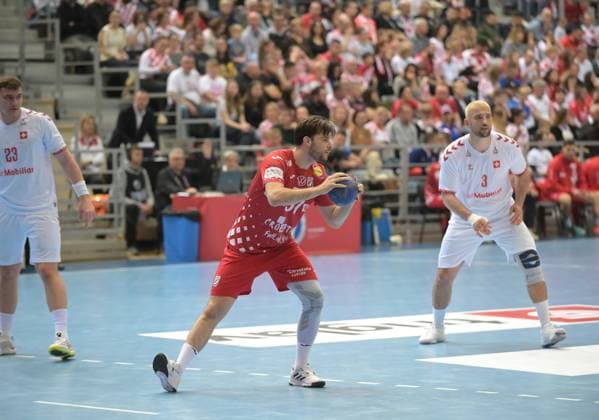 Croatia vs Switzerland Friendly Match 2026 , Sports Hall Gradski Vrt , Osijek, Croatia CRO , 21 03 2026 Filip Glavas Croatia 57 seen in action during Croatia vs Switzerland Friendly Match 2026 , Sports Hall Gradski Vrt , Osijek, Croatia CRO , 21 03 2026 Copyright: xBEAUTIFULxSPORTS Stanusicx